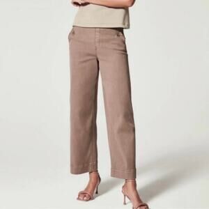 Spanx Stretch Twill Cropped Wide Leg Pant XL 20312
